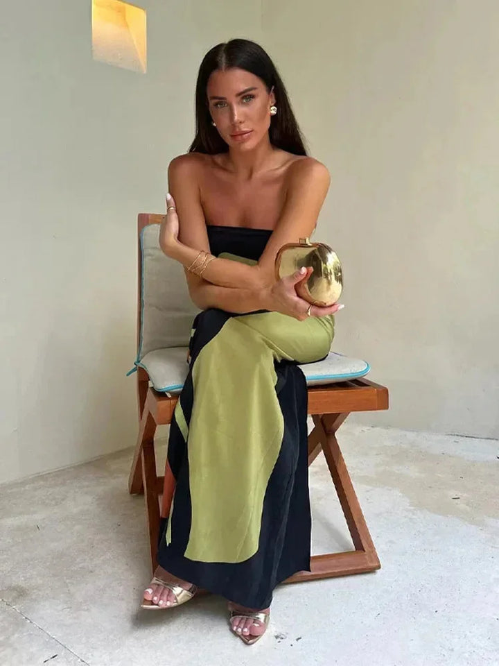 "Flowy and strapless, the Darice maxi dress is a chic choice. Made with lightweight fabric, perfect for a summery day out."