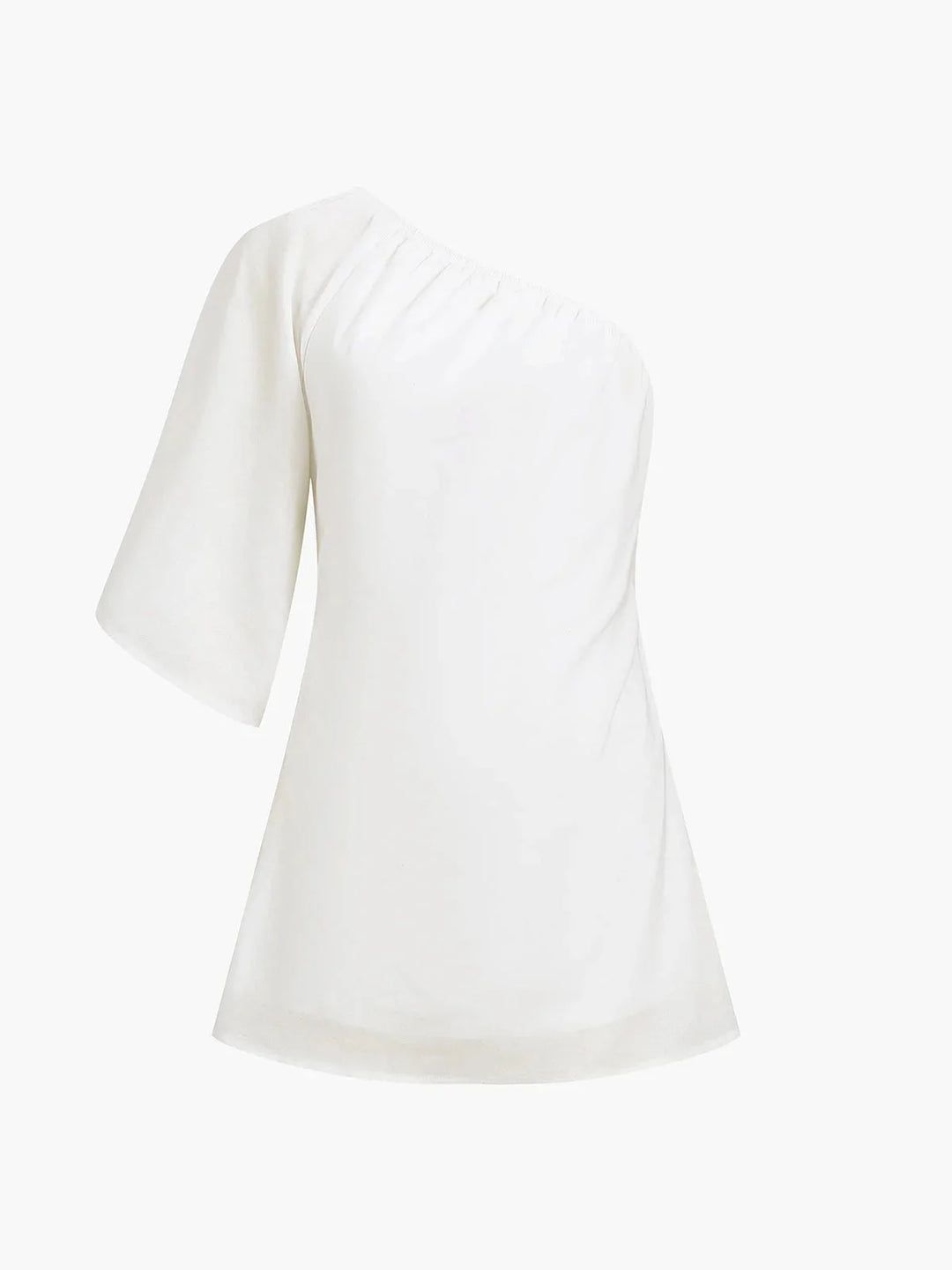 "Off-shoulder mini dress in Kendal, featuring puff sleeves and a flattering silhouette, perfect for a chic and stylish look."