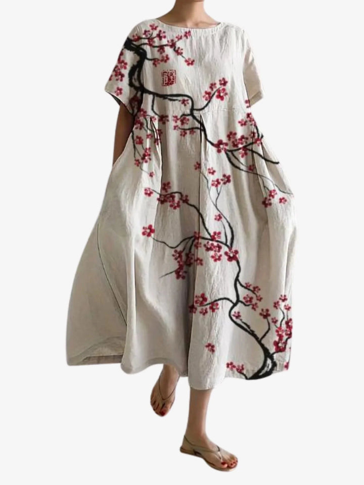 "Jailyn floral maxi dress in soft, breathable fabric with a relaxed, comfortable design perfect for casual outings and…