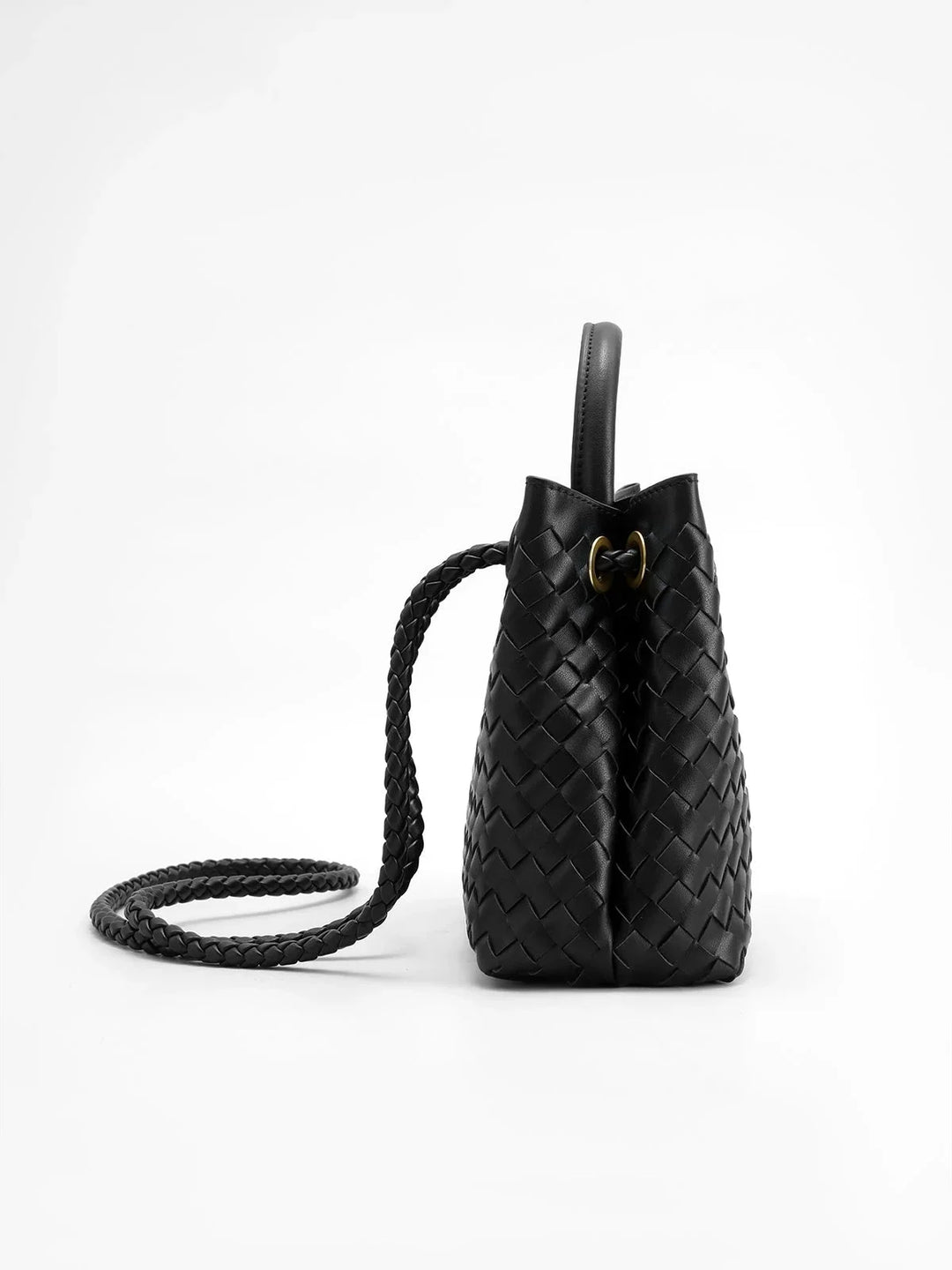 Maleni tote bag with intricate weave design and metal details, showcasing elegance and craftsmanship in a unique accessory.