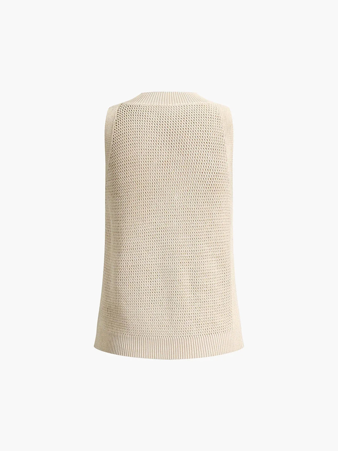 "Mehlani sleeveless knit top in breathable fabric with textured design, perfect for stylish summer outfits"